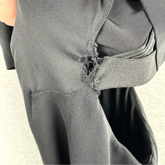 Helmut Lang Womens Black Sleeveless Side Cutout Layered Sheath Dress 0 Cocktail - Picture 14 of 16